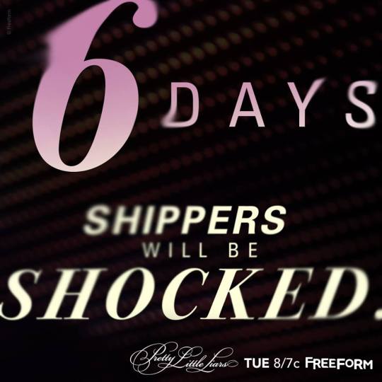 In 6 days … shippers will be SHOCKED when the Twin on PLL is revealed.