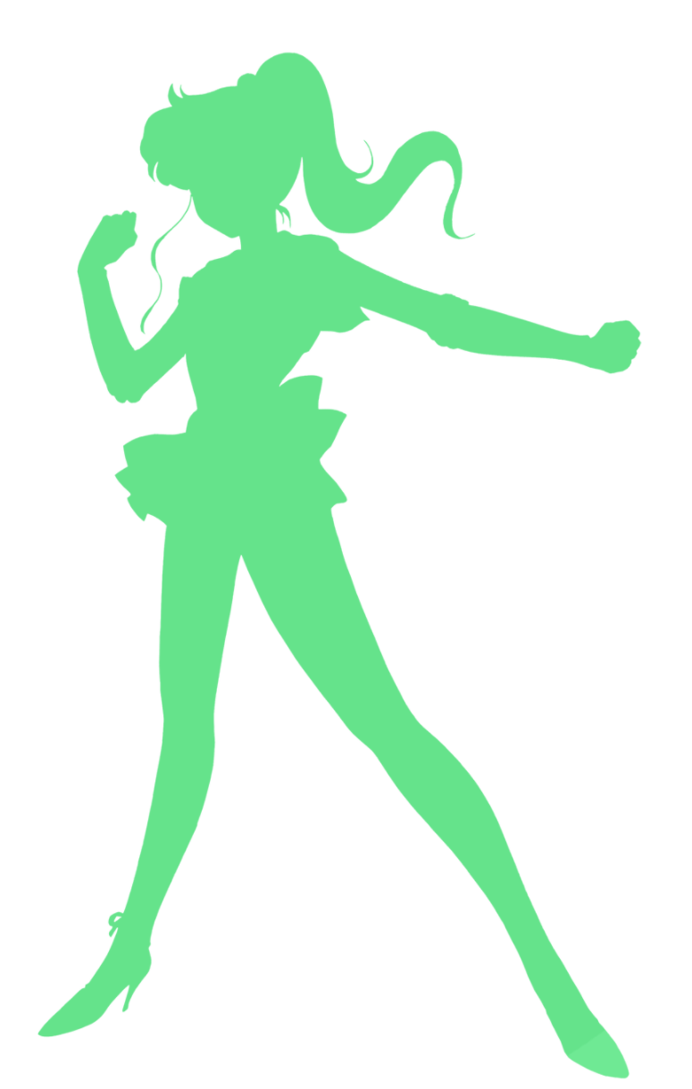 Here are some transparent senshi silhouette bases...