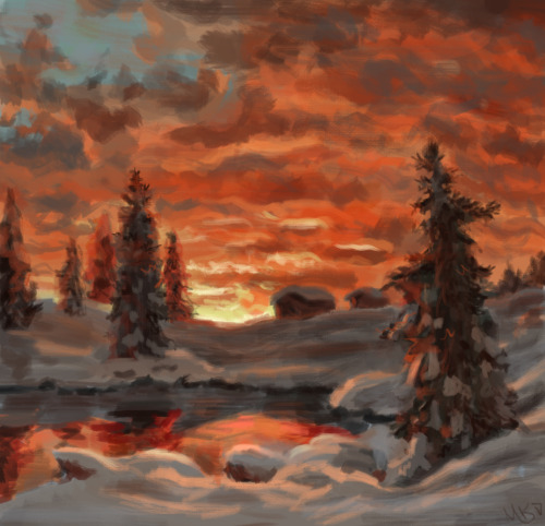 marri-art:One hour color study of a painting by Ivan Choultse