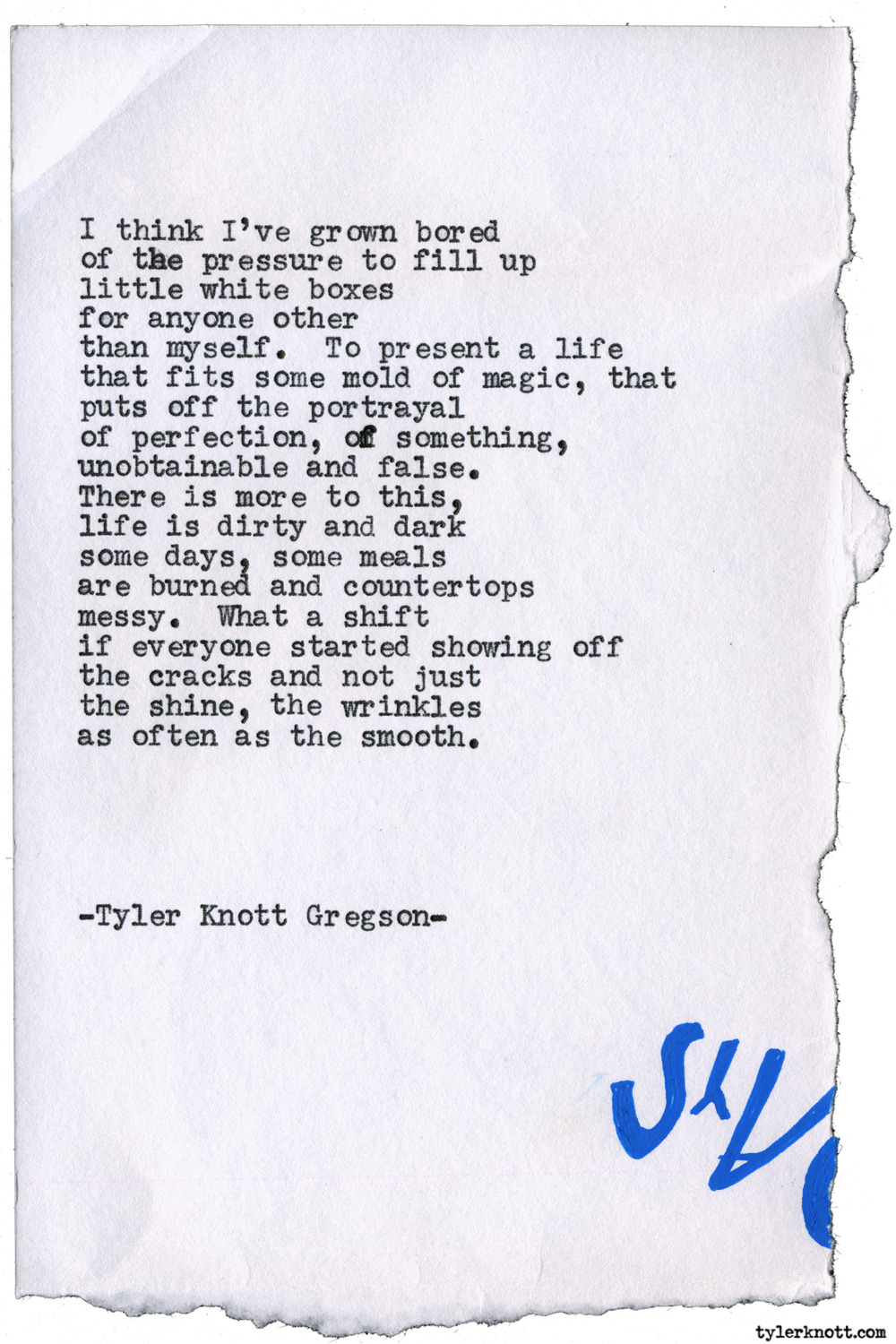 Tyler Knott Gregson — Typewriter Series #1544 by Tyler Knott Gregson...