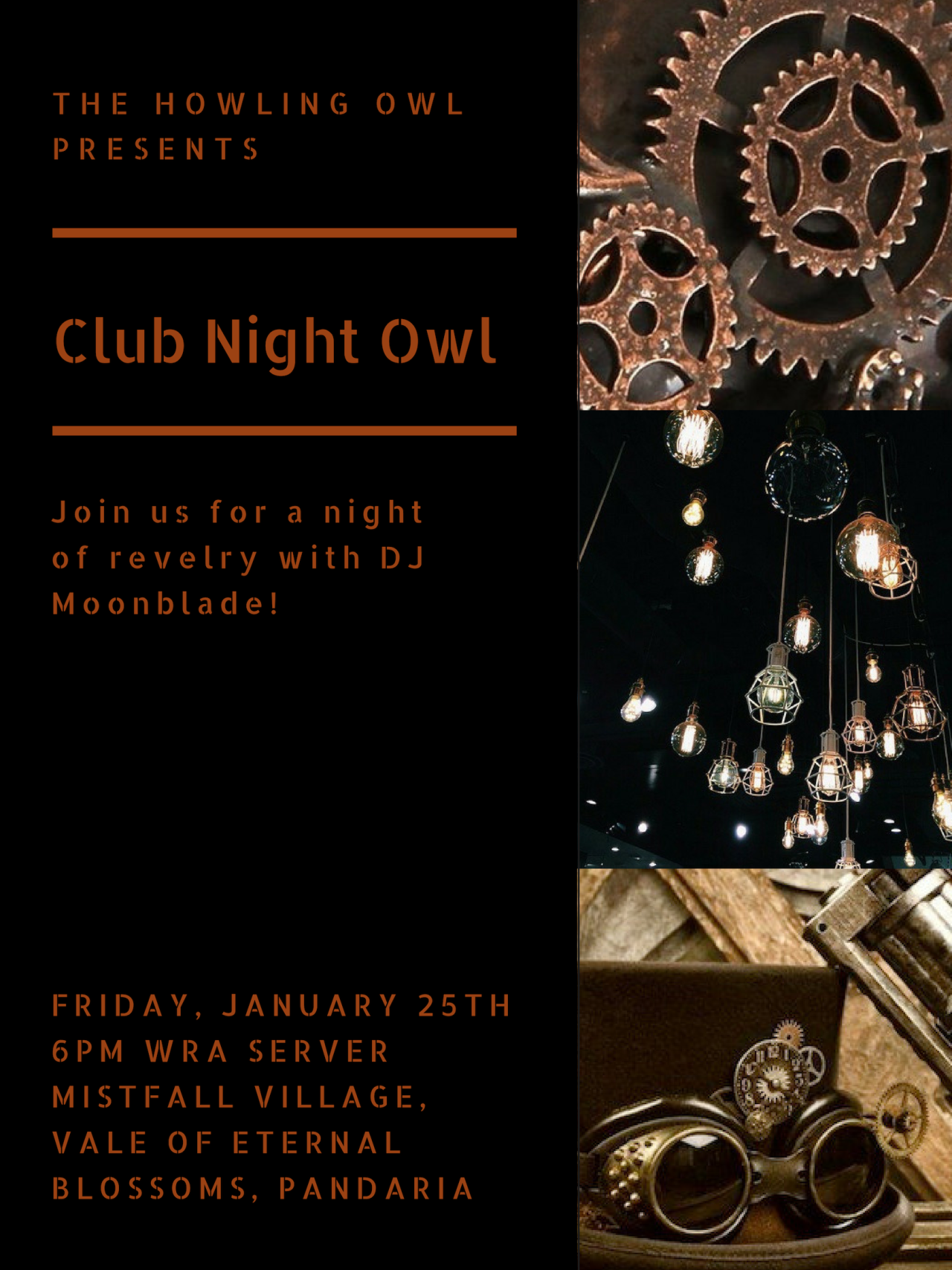 The Howling Owl Club Night Owl Steampunk Night
