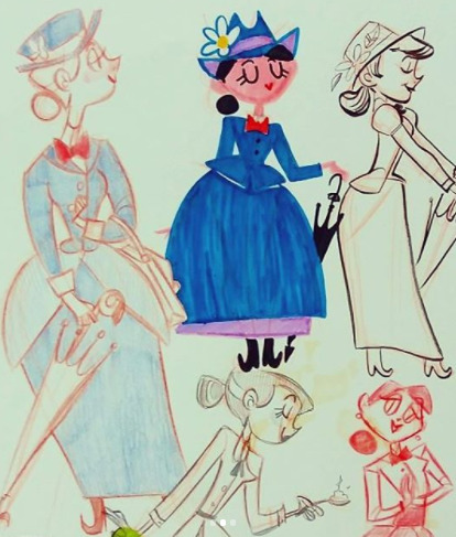 mary poppins sketch | Tumblr