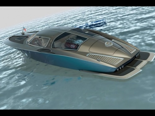 taylormademadman:1963 Corvette Inspired Speed boat by Bo...