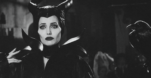 maleficent black and white darkness dark style ironic
