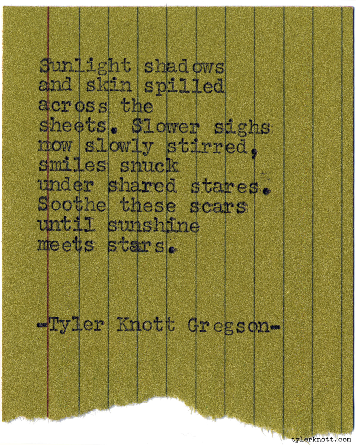 Tyler Knott Gregson — Typewriter Series #1190 by Tyler Knott Gregson...