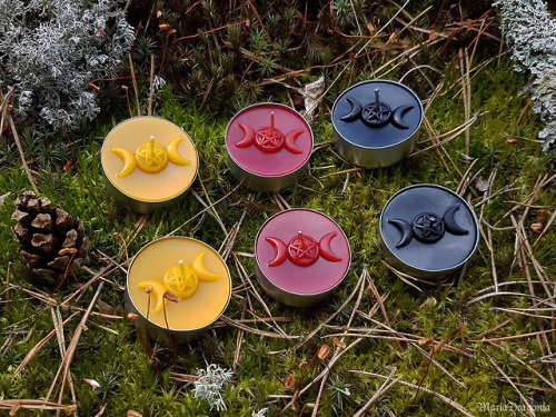 mariadragonia:Triple Goddess tea light candles - Etsy