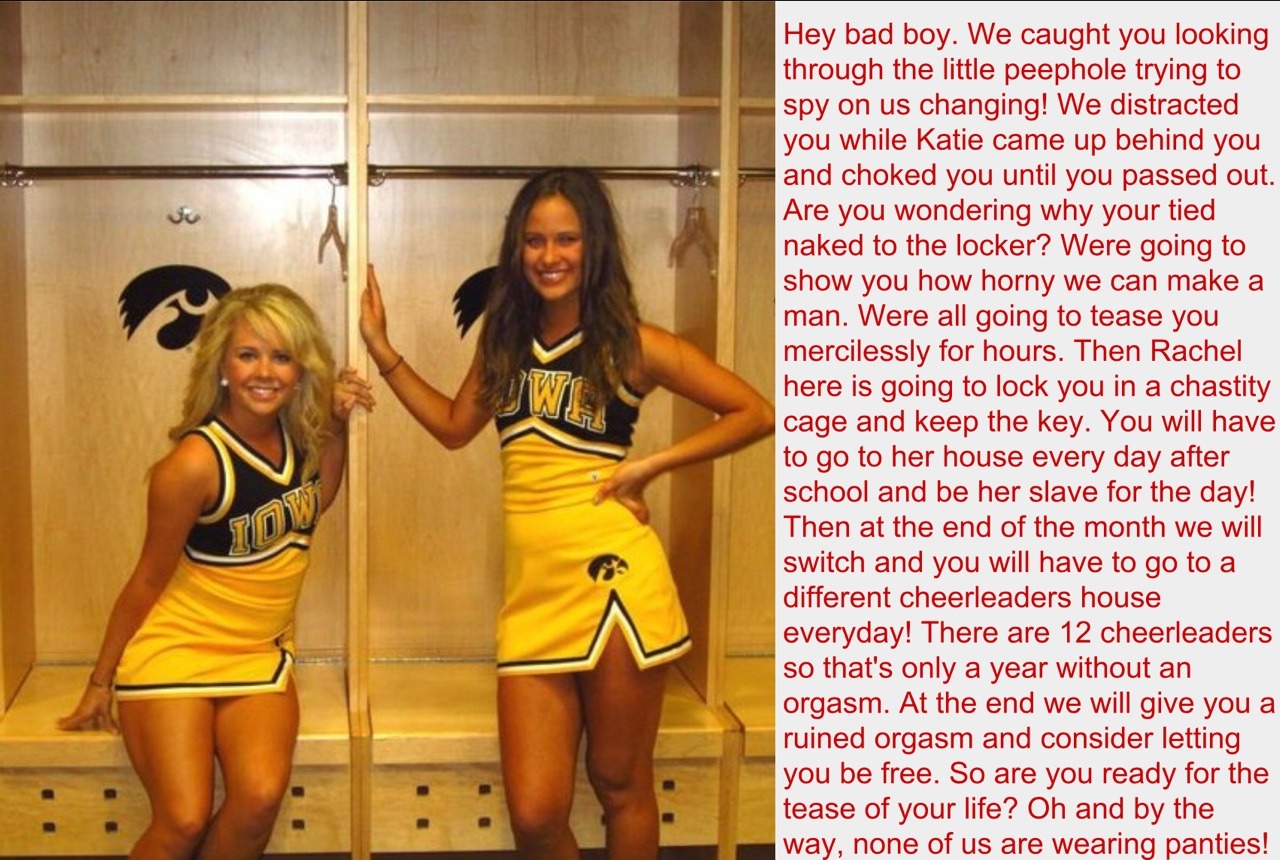 1 year ago. chastity. year. cheerleaders. tease. tease and denial captions....