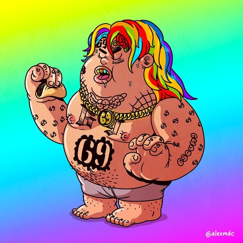 How To Draw 6ix9ine Step By Step