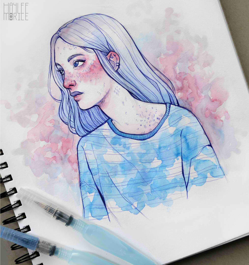 Haylee Morice Illustration Pretty Girls And Watercolors