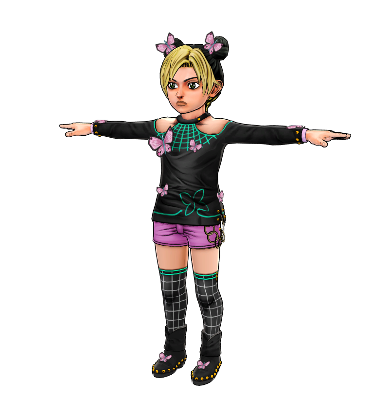 talk to za hando : Ahh, I managed to convert little Jolyne’s model...