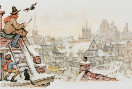 geritsel:Anton Pieck - cosy Dutch winterscapes