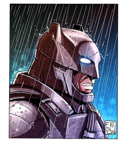 feritgulec:Armored Batman…✍Batman v Superman final colored.