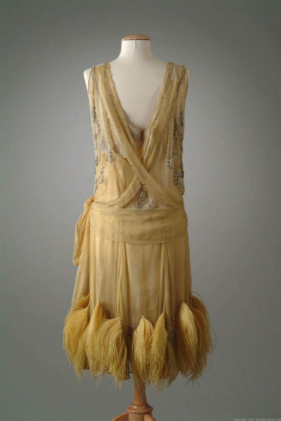 Ephemeral Elegance — Ostrich Feather Trimmed Evening Dress, 1927 Peggy...