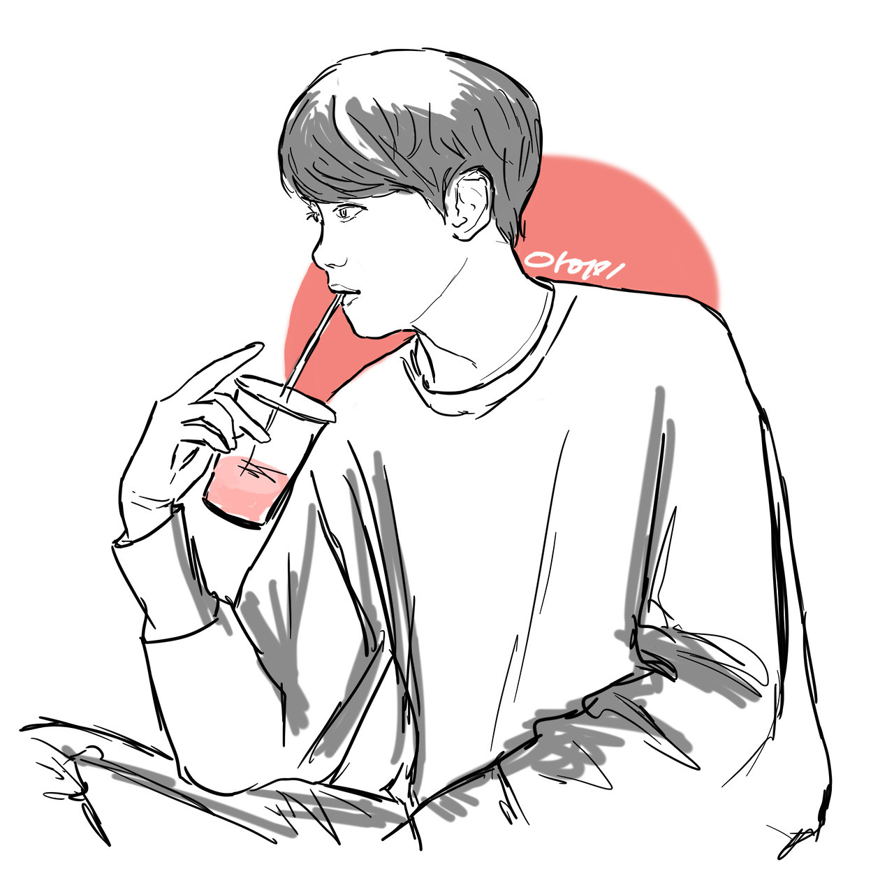 Aesthetic Korean Boy Drawing | aesthetic tumblr