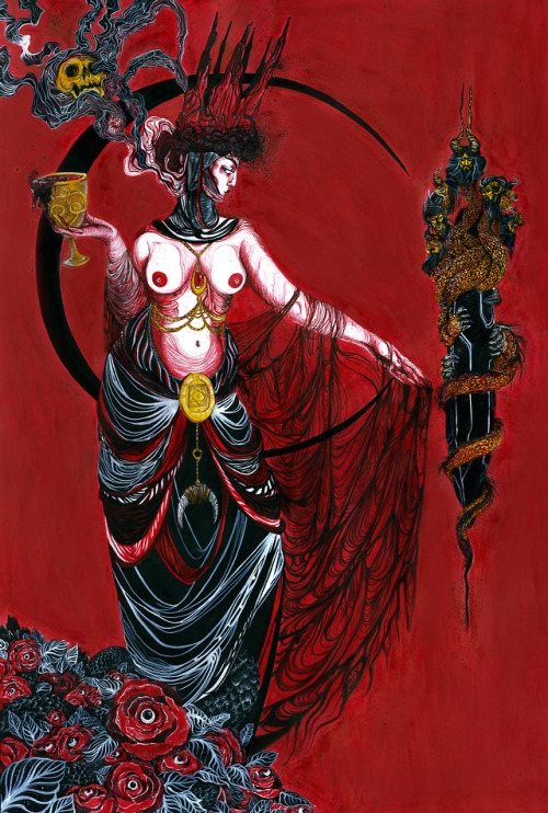 lvciferovs:Lupe VasconcelosAve, Babalon!, 2013Ink and gouache...