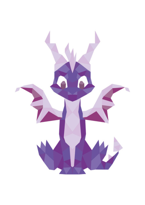 spyro spyro the dragon classic spyro lowpoly vector