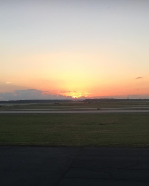 Last American sunset for now (at Washington Dulles International...