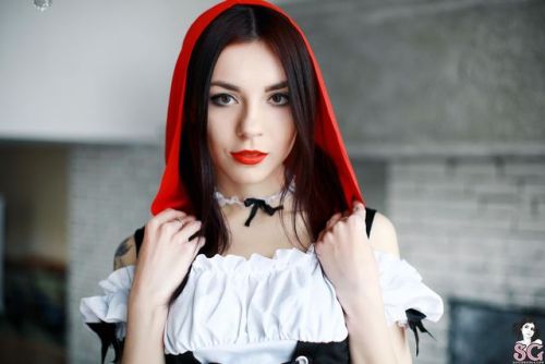 amazinggirlswithtattoos:Ariel Suicide. The Red Riding Hood’s...