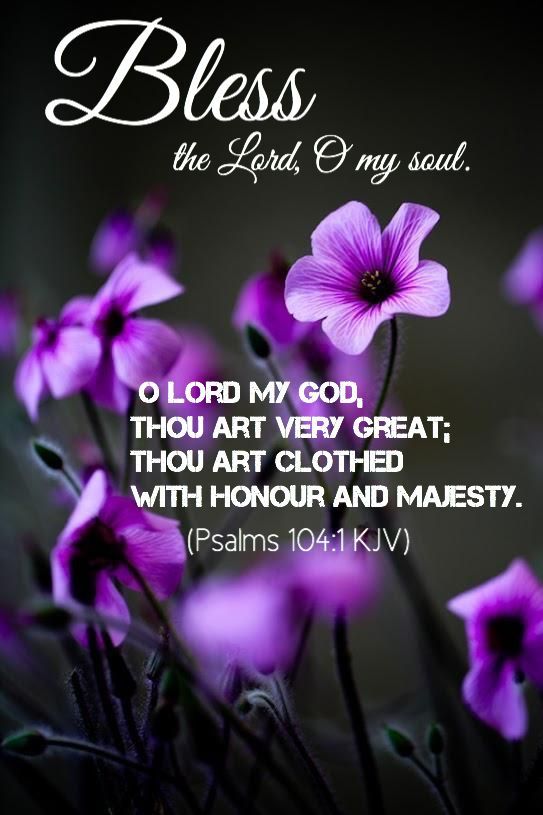 The Living... — Psalm 104:1 (KJV) - Bless the LORD, O my soul. O...