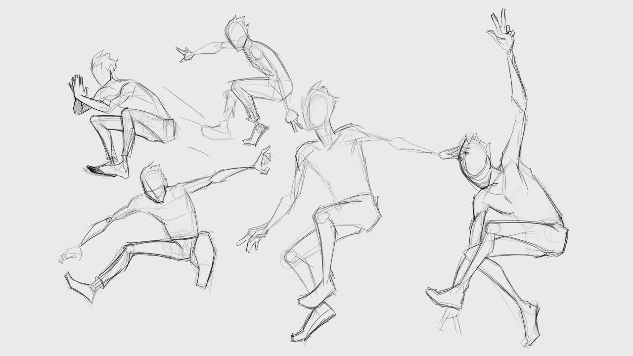 dynamic poses drawing