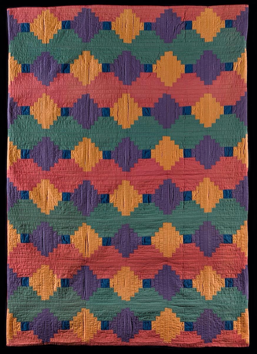 Textile Systematism Pwlanier Log Cabin Crib Quilt Courthouse