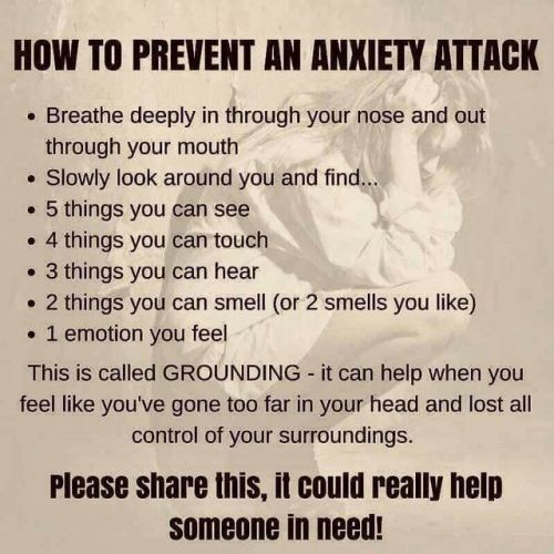 sashacoki:How To Prevent Anxiety Attack!