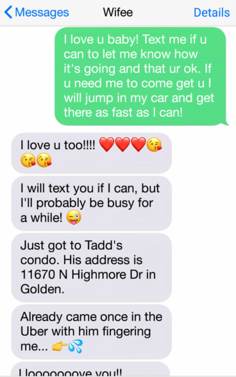 hotwife sends naughty texts while fucking