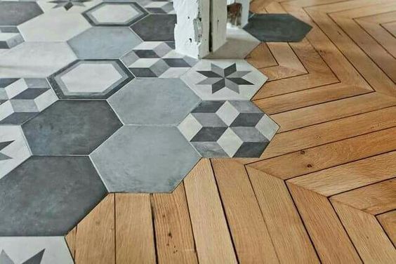 The Design Walker  Hexagonal floor tile Hexagonal floor tiles