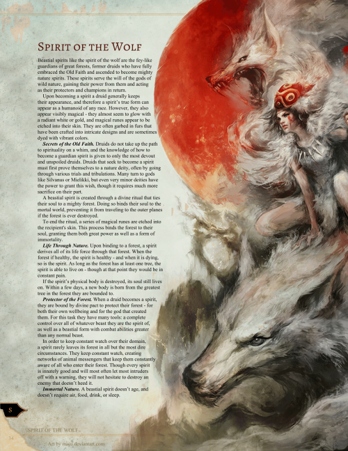 dnd-5e-homebrew:Spirit of the Wolf by Jonoman3000