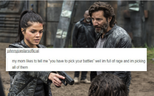 bellamyblakesgun:The 100 + text posts (1/?)(Bellarke + text...