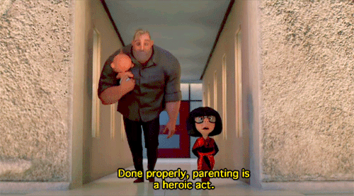 Image result for incredible done properly parenting gif