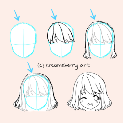 Featured image of post How To Draw Anime Hair Simple : Anime hair is often based on real hairstyles but tends to be drawn in clumps rather than individual for drawing characters that can go along with these hairstyles see: