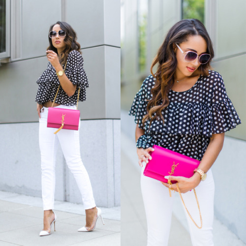ysl bag street style pink handbag yves saint laurent plexi pump white pumps