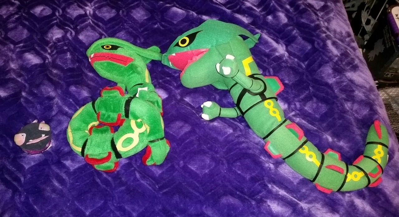 Pokemon Center Shiny Black Rayquaza Posable 29” Plush