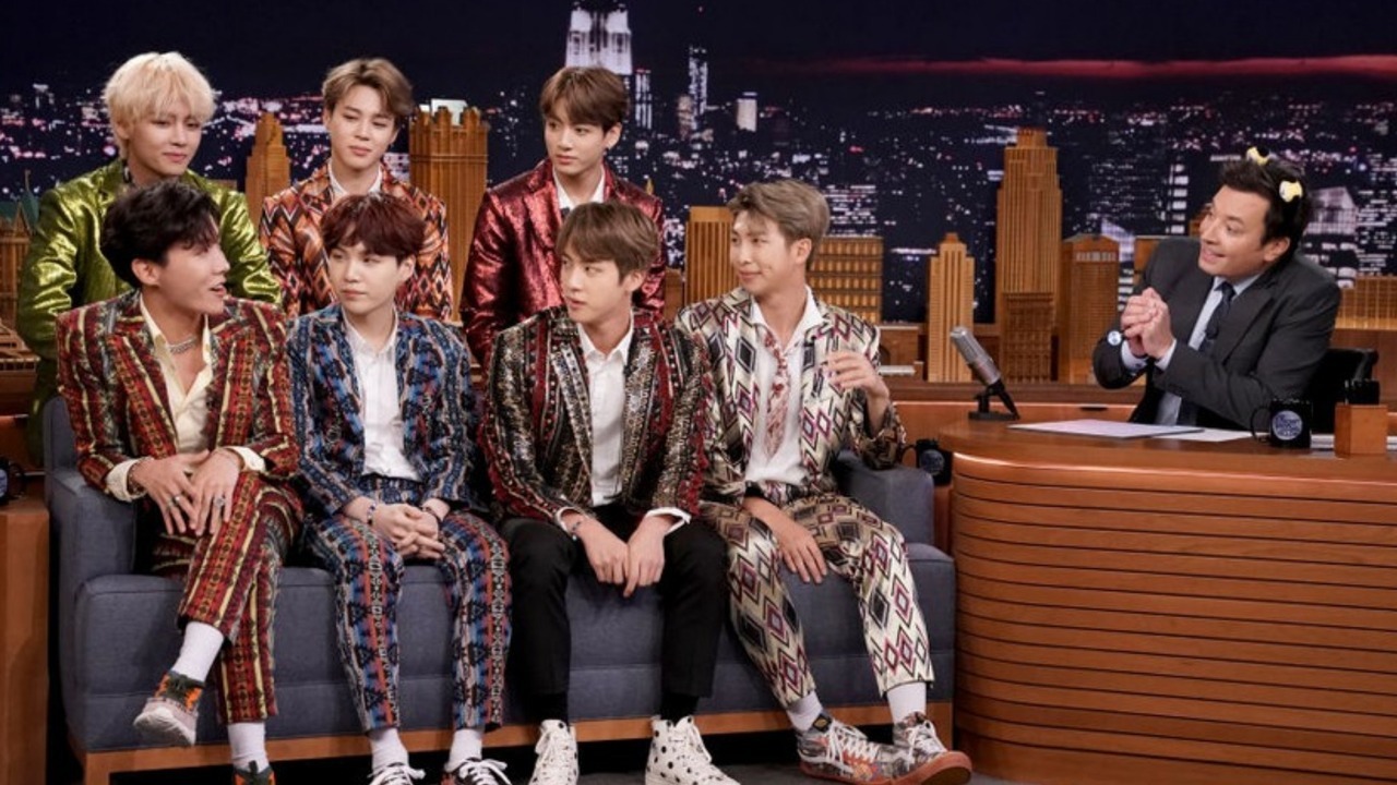 watch bts do the fortnite dance challenge and perform on the tonight show starring jimmy fallon - kpop fortnite dance