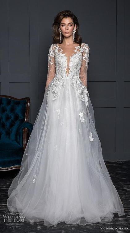 (via Victoria Soprano 2020 Wedding Dresses — “Chic Royal” Bridal...