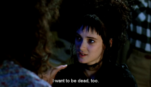 Beetlejuice (1988) Winona Ryder I want to be dead quote movie