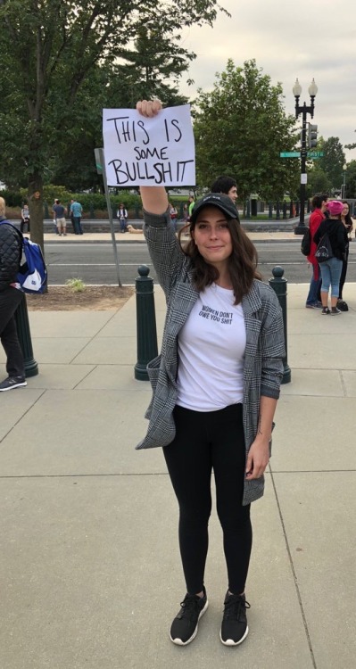 aireemacpherson:1) protester in front of SCOTUS 10/5/18. photo...