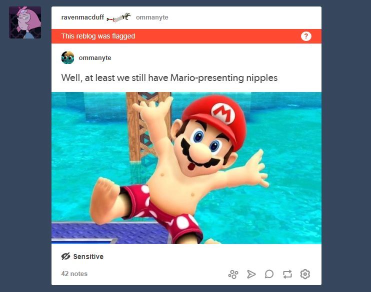 Mario fans can't get over his nipples as he goes shirtless for