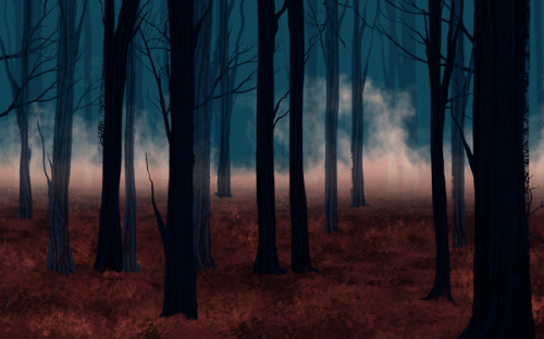 my art digital art Digital Illustration Illustration scenic forest atmosphere mood Halloween witchcraft art female artists artists on tumblr artistsoninstagram speedpaint drawing