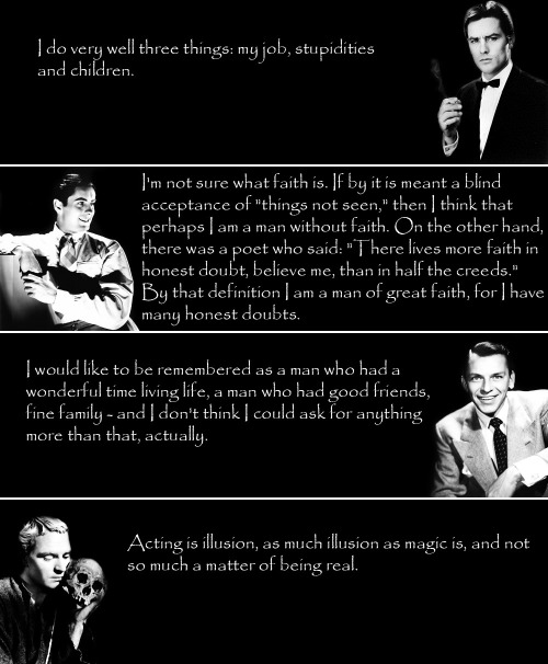 hollywoodlady:Iconic Men, Iconic Quotes