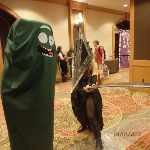 calloftheabyss:Day one of NDK 2017Dementia: mePyramid head:...