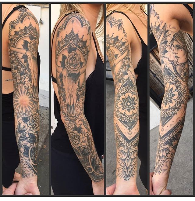 Golden Eagle Tattoo Awesome Pieced Together Sleeve All