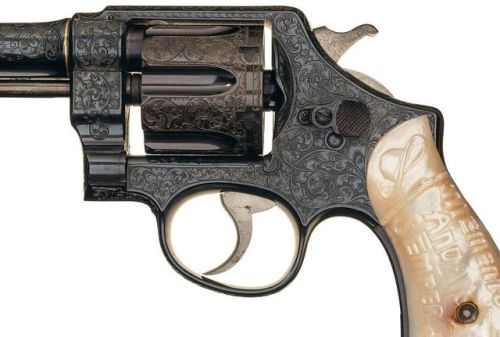 peashooter85:Engraved US Smith & Wesson M1917 double...