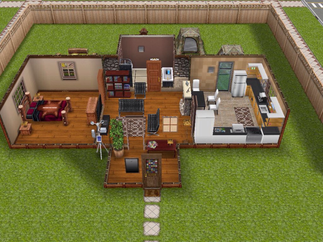 sims free play house designs 1 story