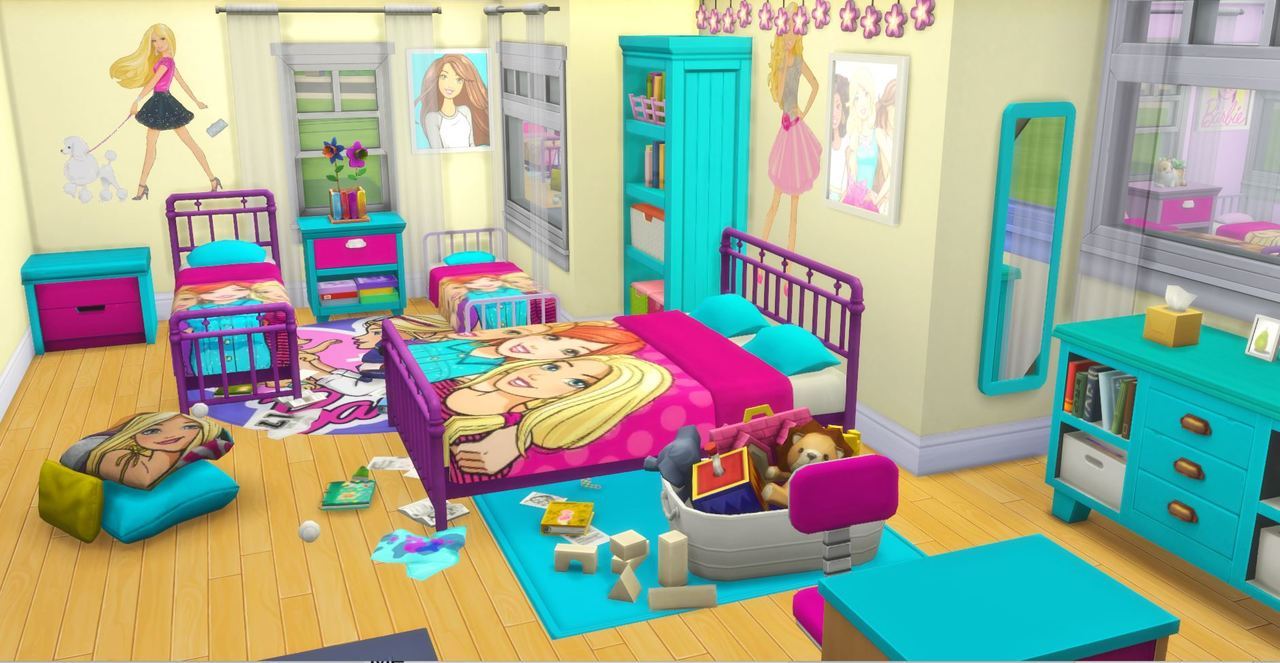 I Create Bedroom Sets For The Sims 4 — Barbie Bedroom Set For The Sims