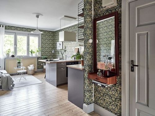 gravityhome:Wallpapered Scandinavian apartmentFollow Gravity...