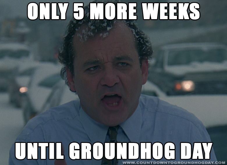 5 weeks until Groundhog Day