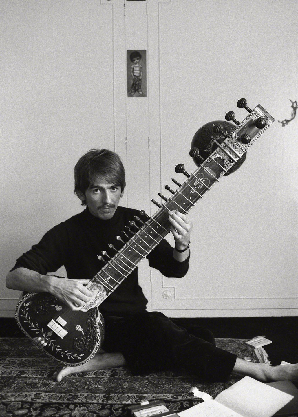 Harrison playing sitar. The Beatles Never... ABSOLUTELY 60S