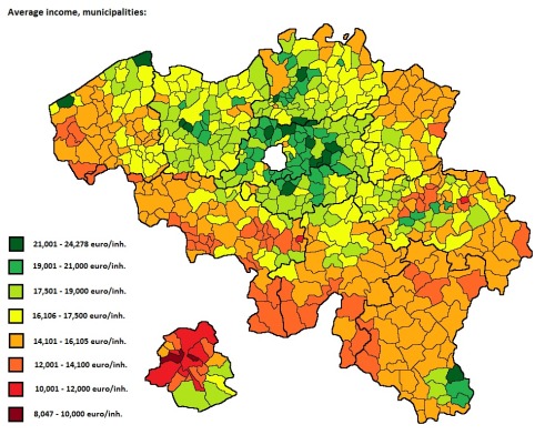 Belgium Density Map